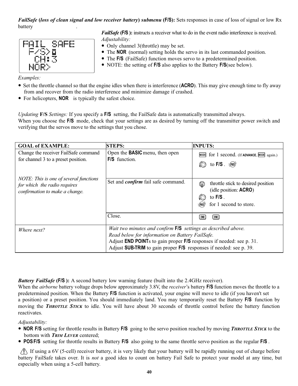 Futaba 7C 2.4GHz User Manual | Page 40 / 86