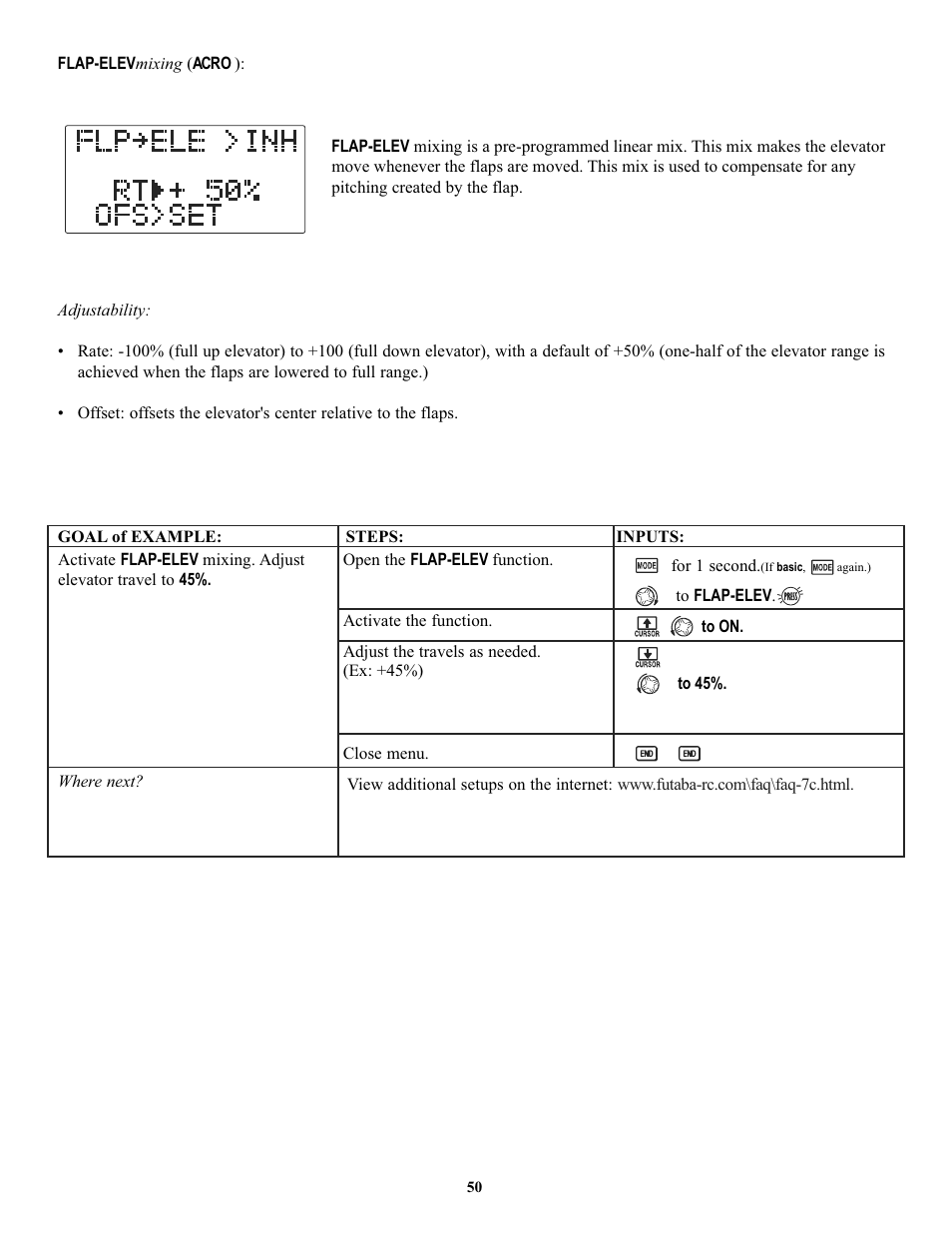 Futaba 7C 2.4GHz User Manual | Page 50 / 86