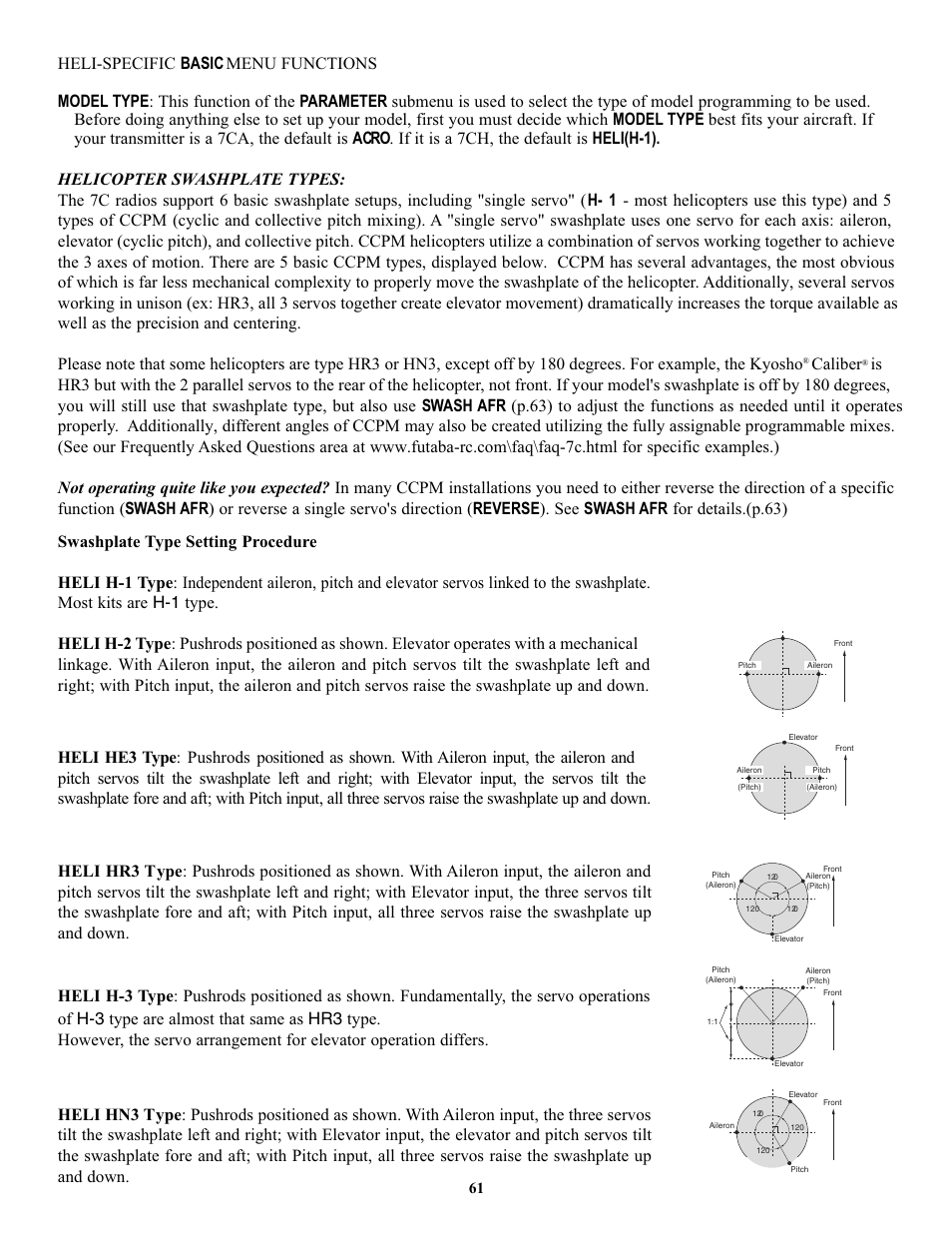 Caliber | Futaba 7C 2.4GHz User Manual | Page 61 / 86