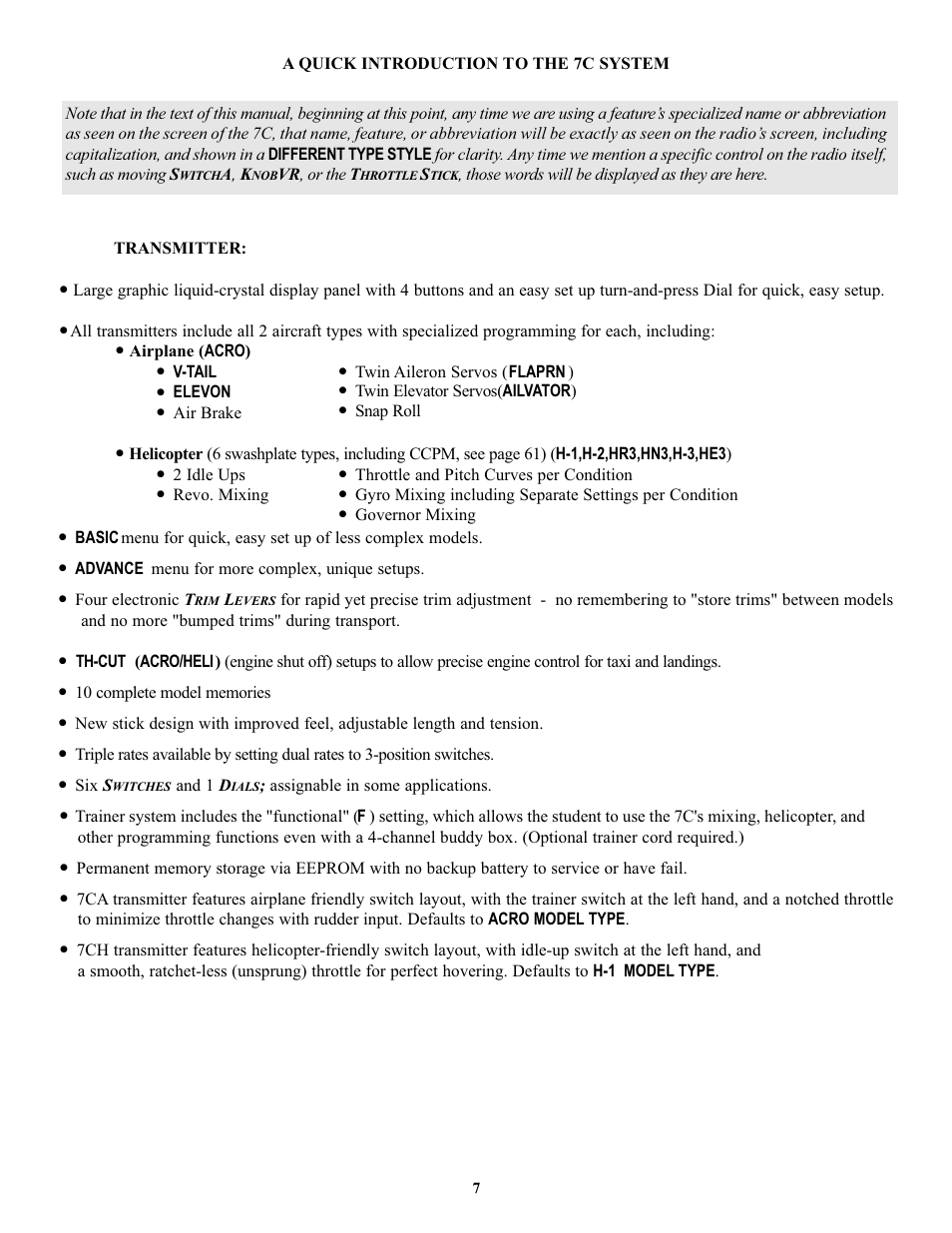 Futaba 7C 2.4GHz User Manual | Page 7 / 86