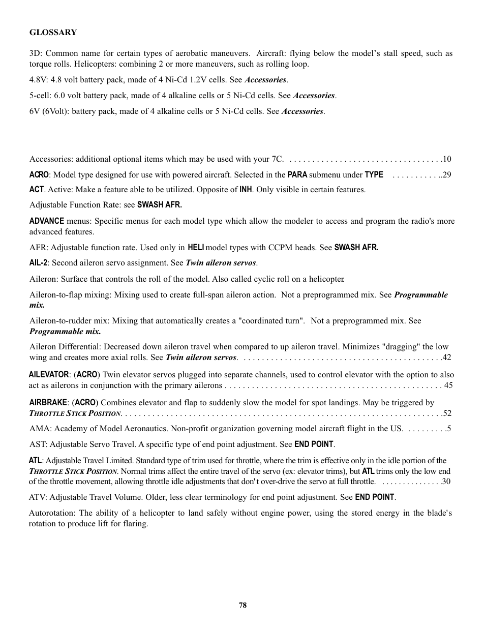 Futaba 7C 2.4GHz User Manual | Page 78 / 86