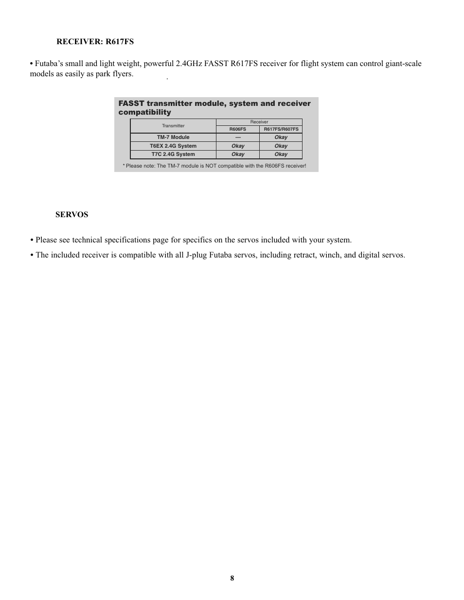 Futaba 7C 2.4GHz User Manual | Page 8 / 86