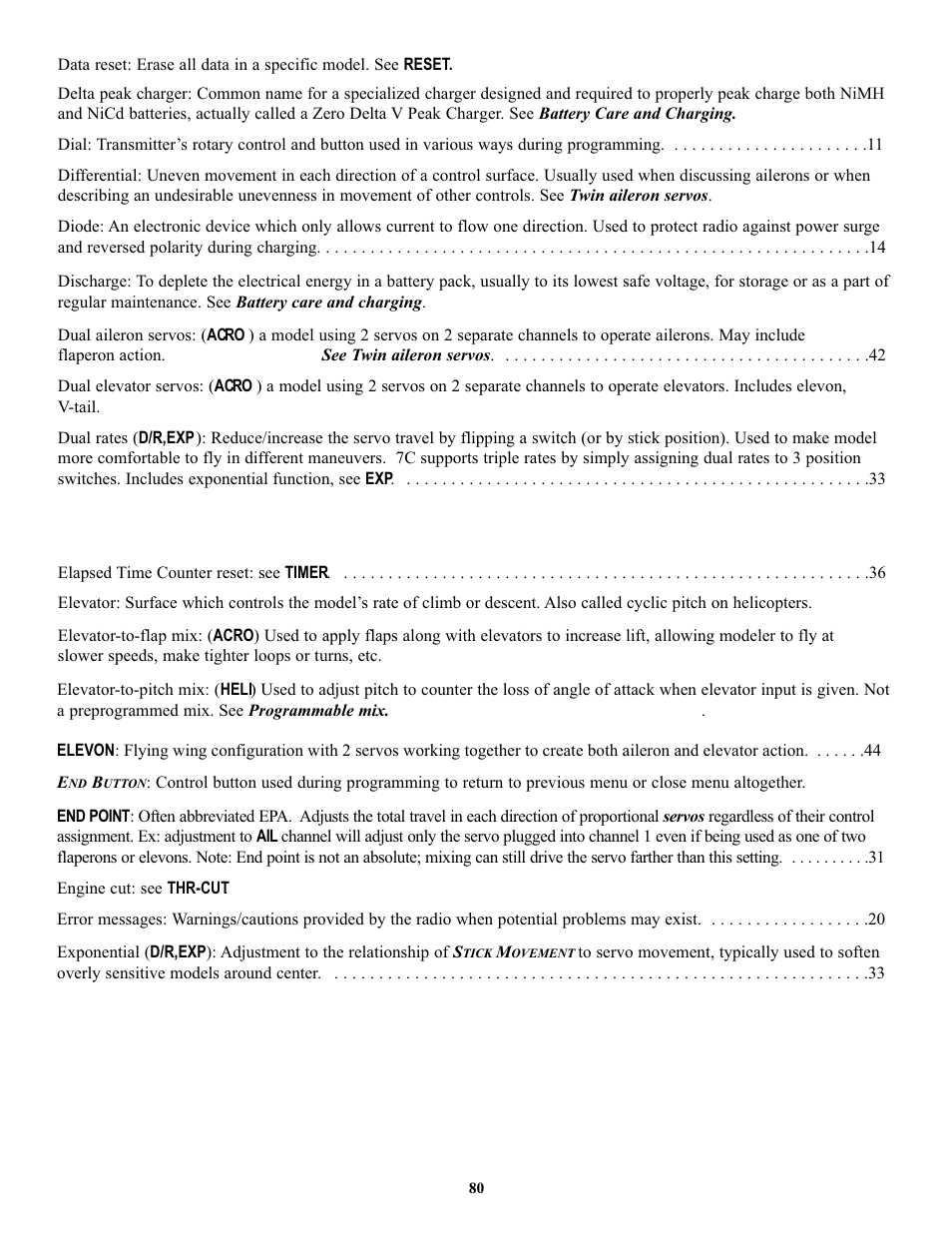 Futaba 7C 2.4GHz User Manual | Page 80 / 86