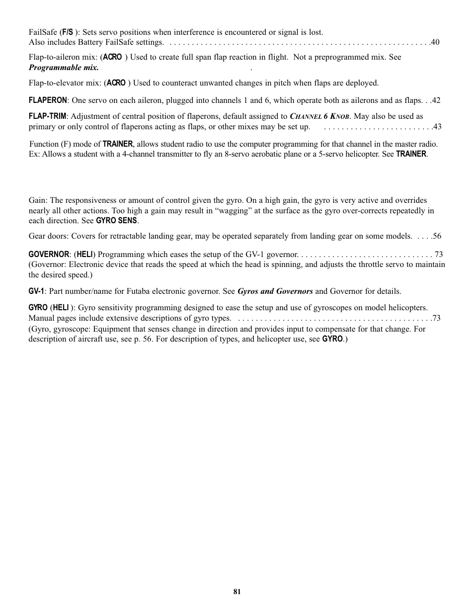 Futaba 7C 2.4GHz User Manual | Page 81 / 86