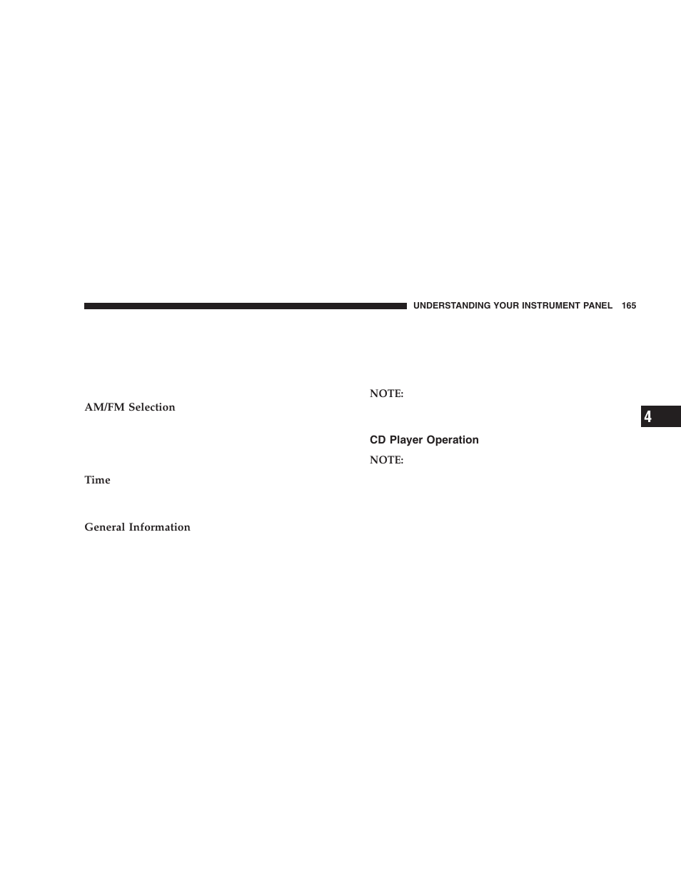 Cd player operation | Chrysler 2005 PT Cruiser User Manual | Page 165 / 368