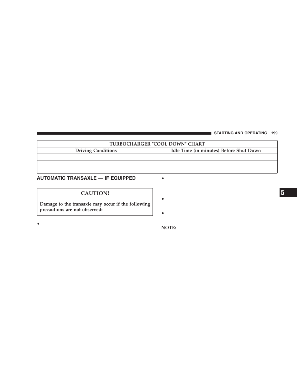 Automatic transaxle — if equipped | Chrysler 2005 PT Cruiser User Manual | Page 199 / 368