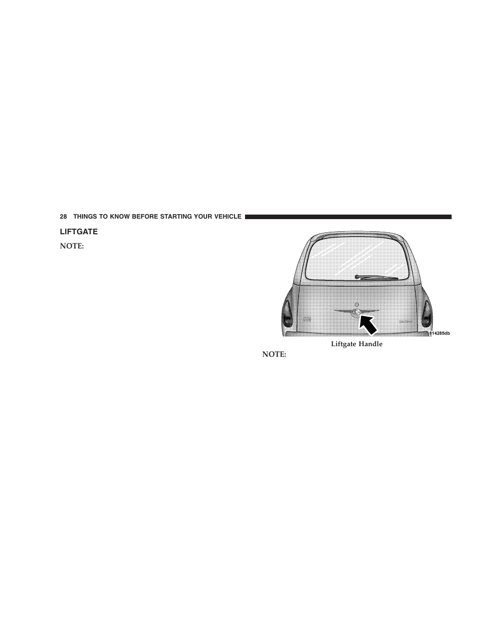 Liftgate | Chrysler 2005 PT Cruiser User Manual | Page 28 / 368