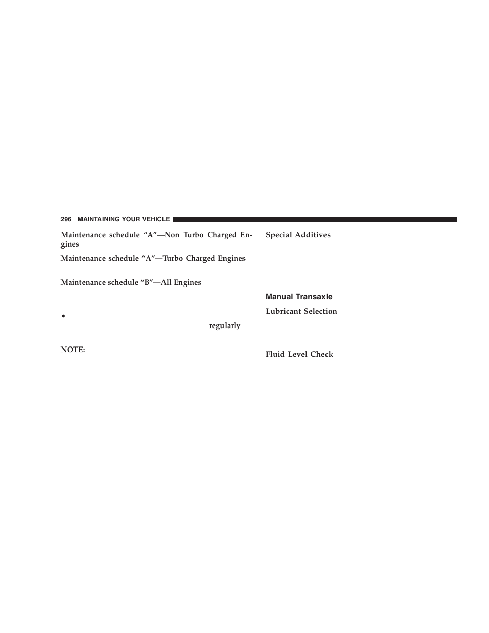 Manual transaxle | Chrysler 2005 PT Cruiser User Manual | Page 296 / 368