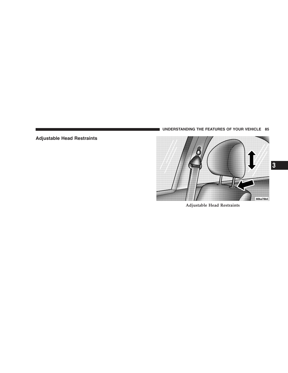 Adjustable head restraints | Chrysler 2005 PT Cruiser User Manual | Page 85 / 368