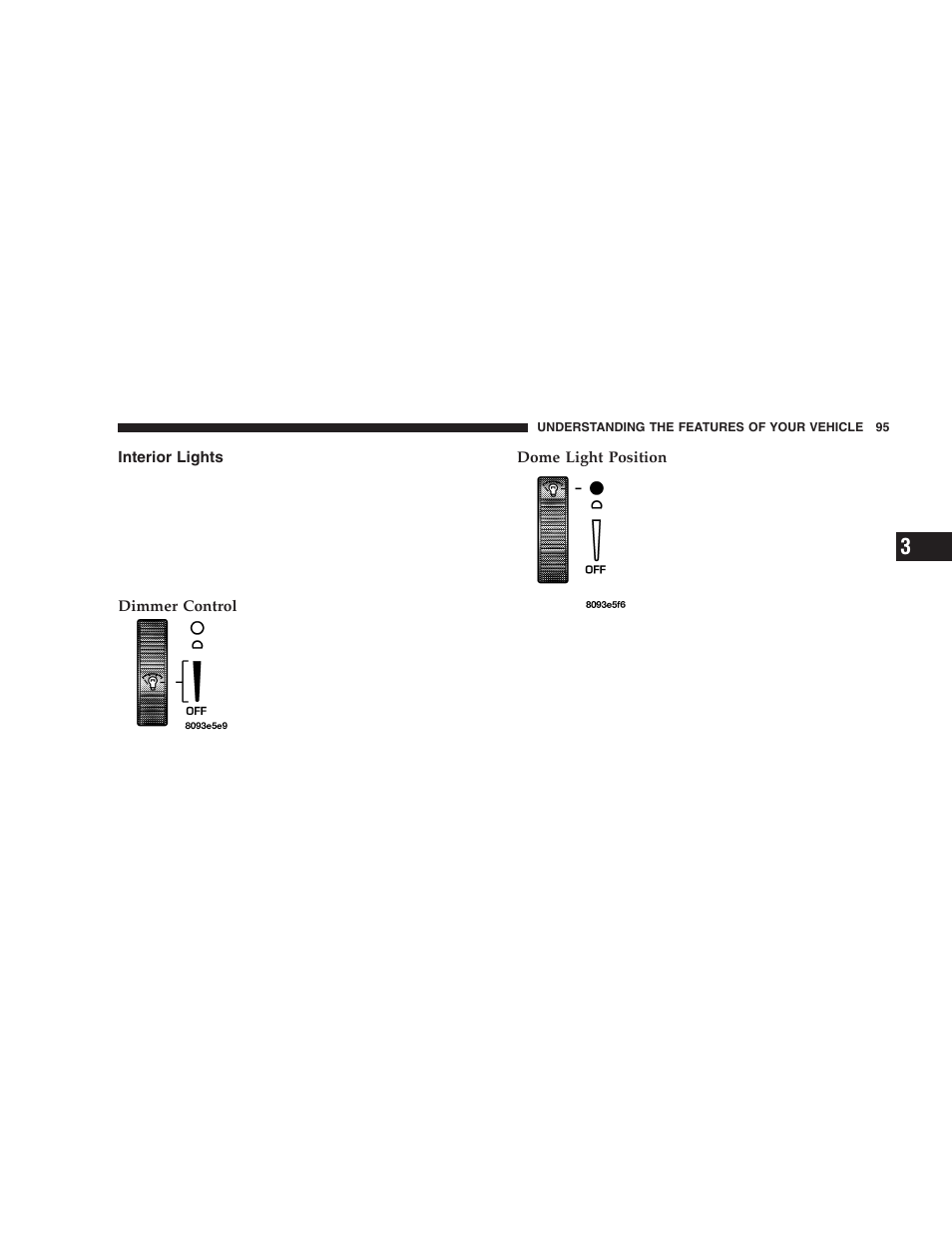 Interior lights | Chrysler 2005 PT Cruiser User Manual | Page 95 / 368