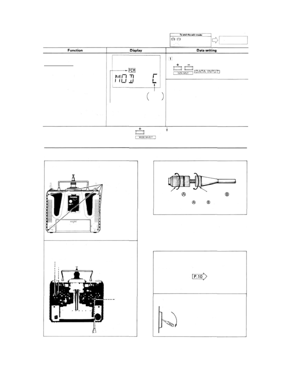 Function and data setting • other functions | Futaba 7UAF, 7UAP User Manual | Page 21 / 26