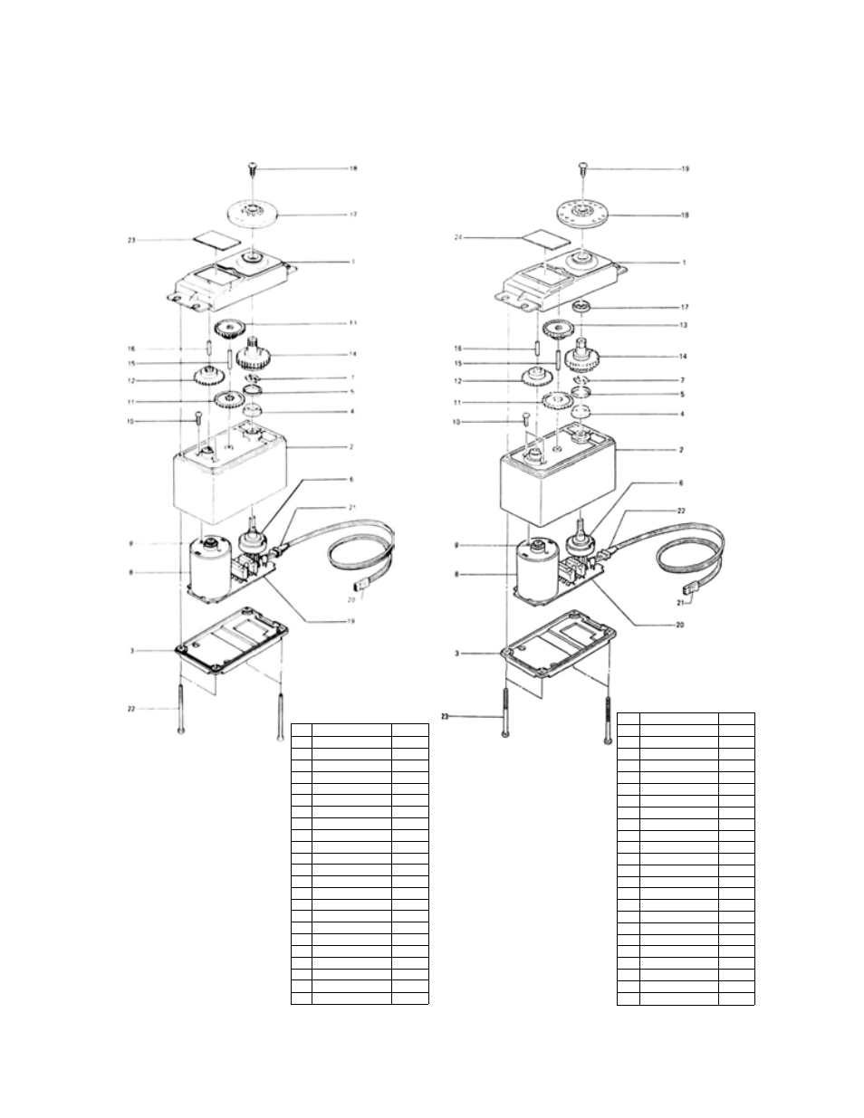 Servo exploded view | Futaba 7UAF, 7UAP User Manual | Page 25 / 26