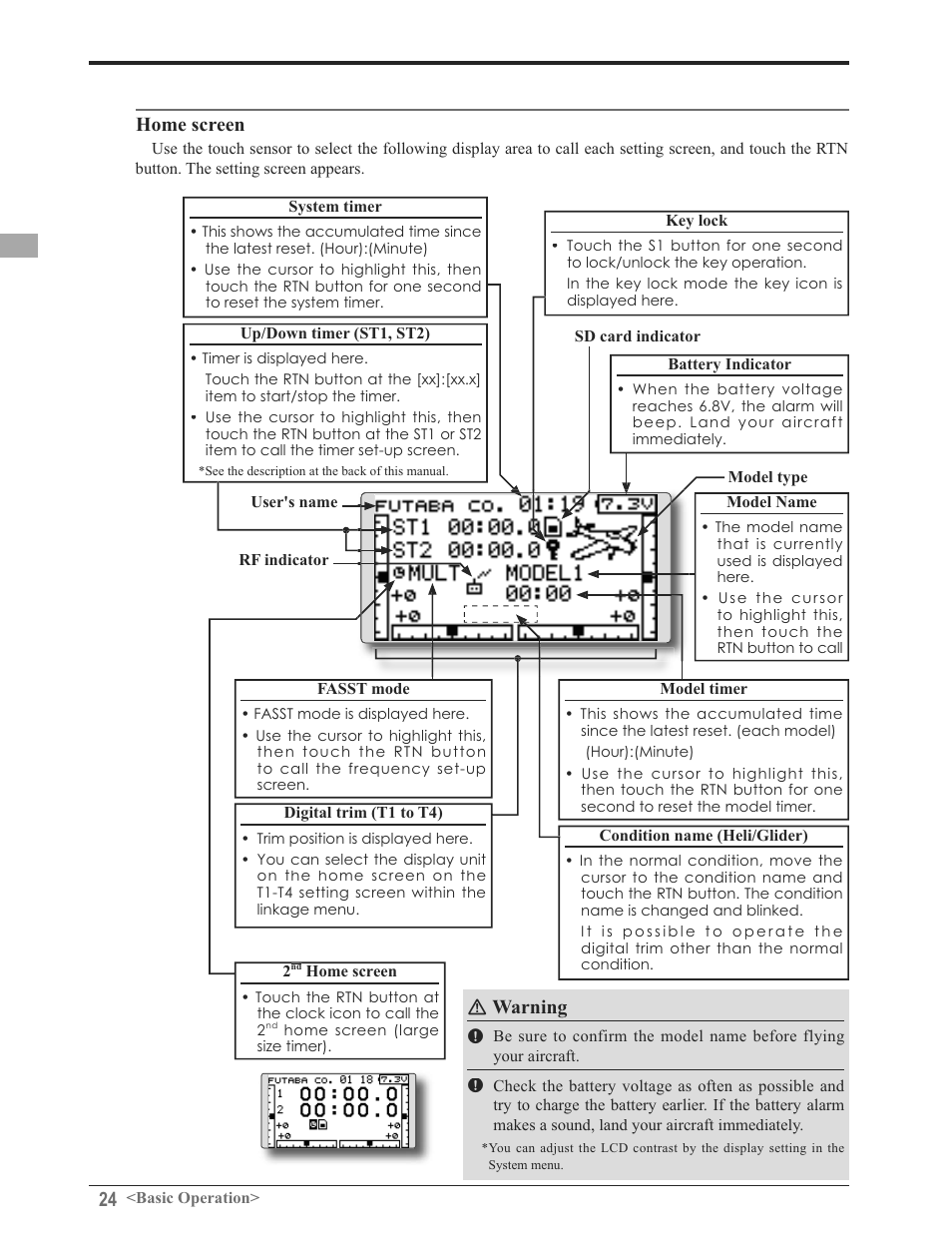 Ｎ :duqlqj, Rphvfuhhq | Futaba 8FG 2.4GHz User Manual | Page 24 / 123