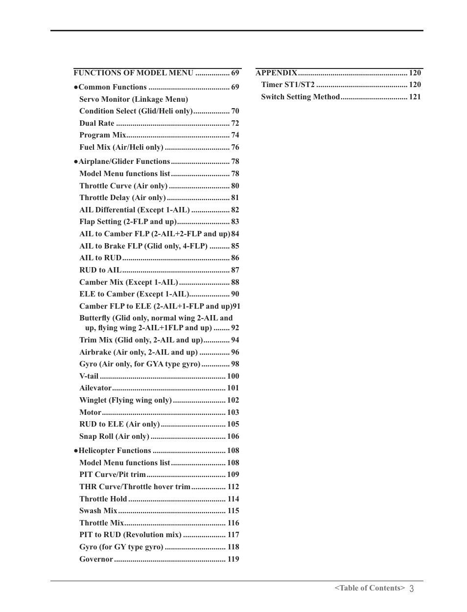 Futaba 8FG 2.4GHz User Manual | Page 3 / 123