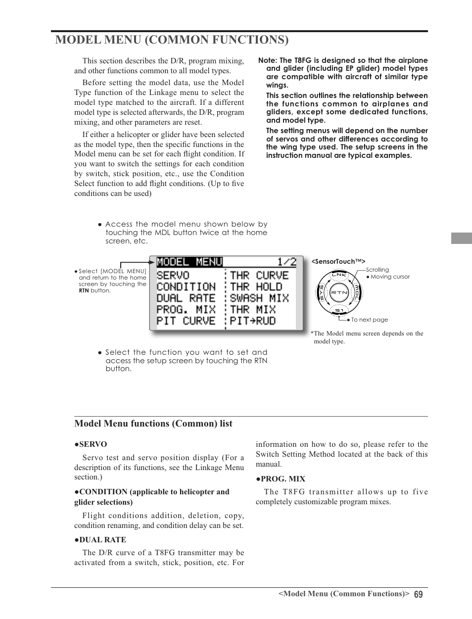 0rgho0hqxixqfwlrqv &rpprq olvw | Futaba 8FG 2.4GHz User Manual | Page 69 / 123