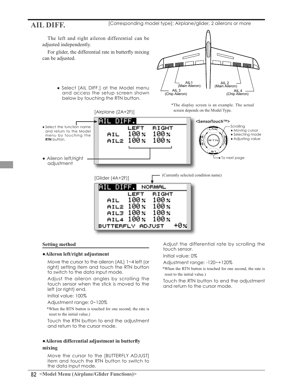 Ail diff | Futaba 8FG 2.4GHz User Manual | Page 82 / 123