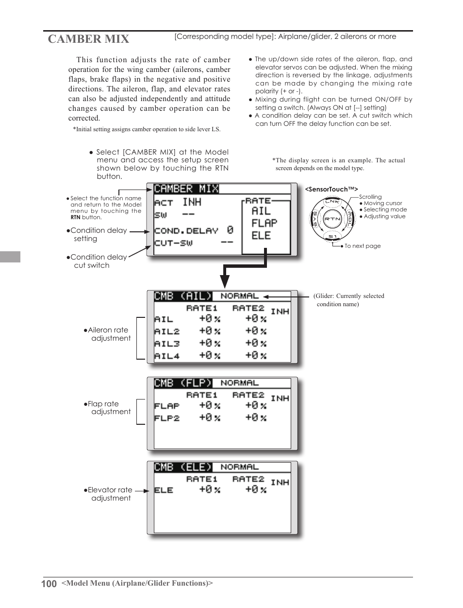 Camber mix | Futaba 8FGAS, 8FGHS 2.4GHz User Manual | Page 100 / 139