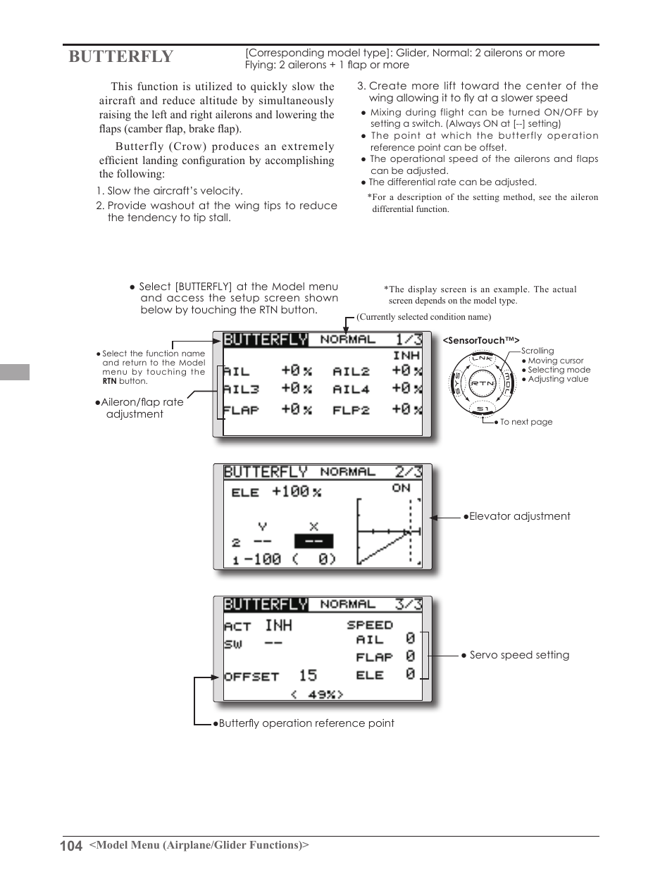 Butterfly | Futaba 8FGAS, 8FGHS 2.4GHz User Manual | Page 104 / 139