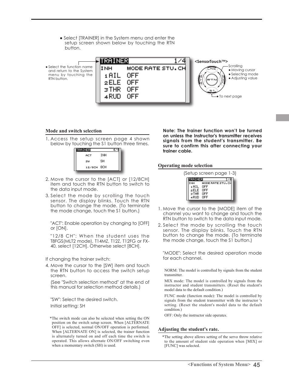 Futaba 8FGAS, 8FGHS 2.4GHz User Manual | Page 45 / 139