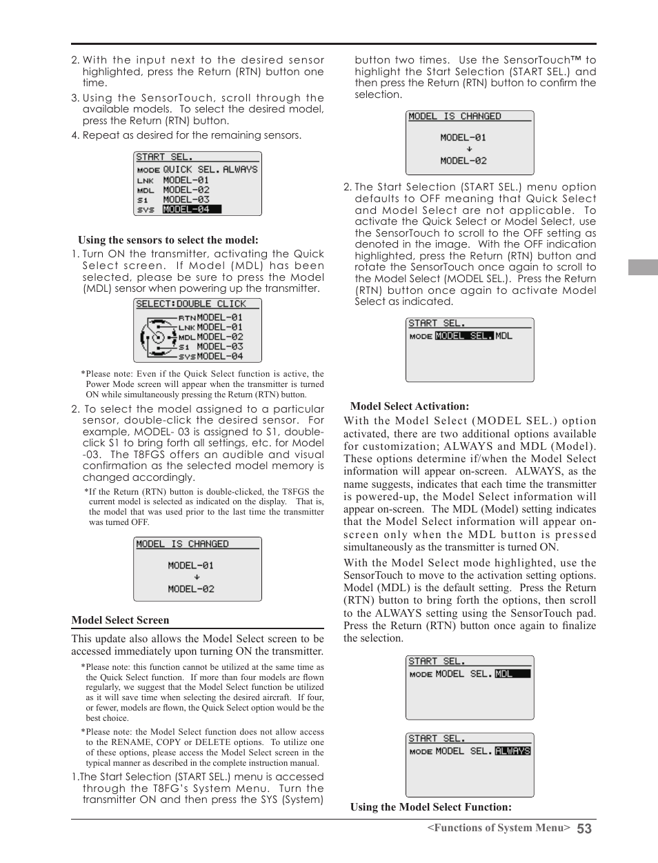 Futaba 8FGAS, 8FGHS 2.4GHz User Manual | Page 53 / 139