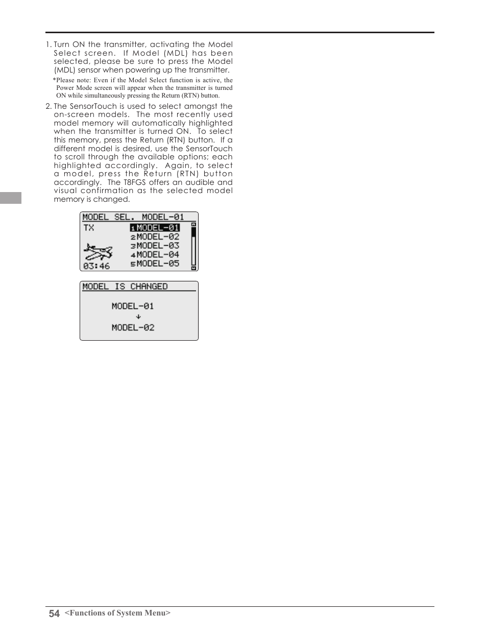 Futaba 8FGAS, 8FGHS 2.4GHz User Manual | Page 54 / 139