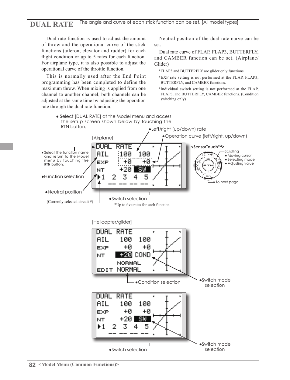 Dual rate | Futaba 8FGAS, 8FGHS 2.4GHz User Manual | Page 82 / 139