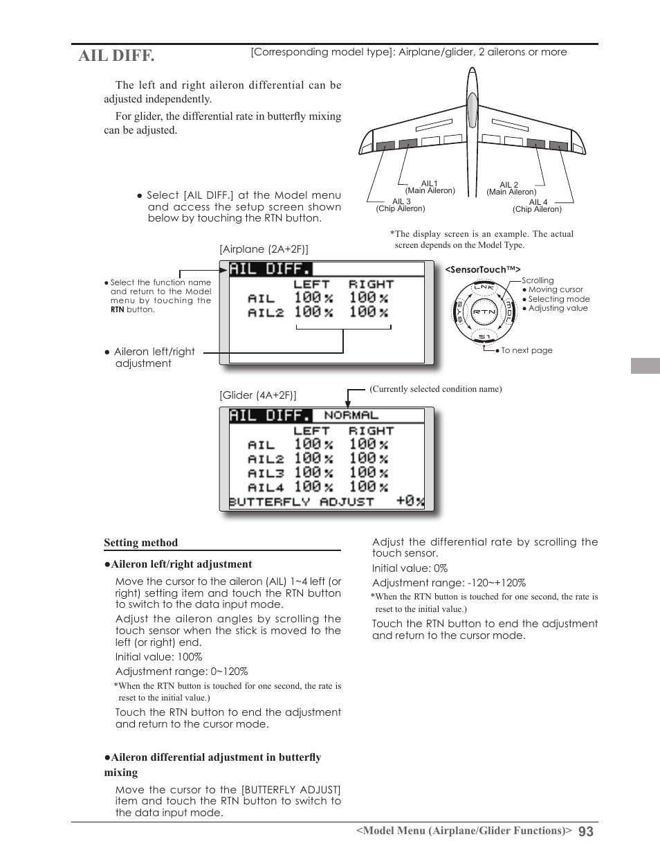 Ail diff | Futaba 8FGAS, 8FGHS 2.4GHz User Manual | Page 93 / 139