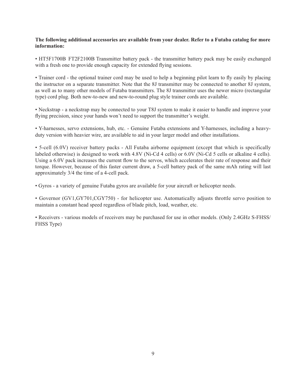 Futaba 8J User Manual | Page 10 / 93