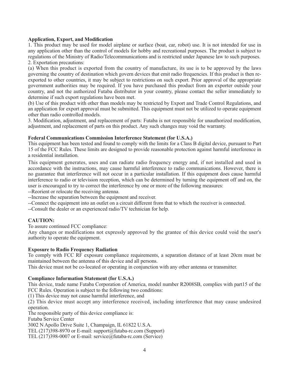 Futaba 8J User Manual | Page 5 / 93