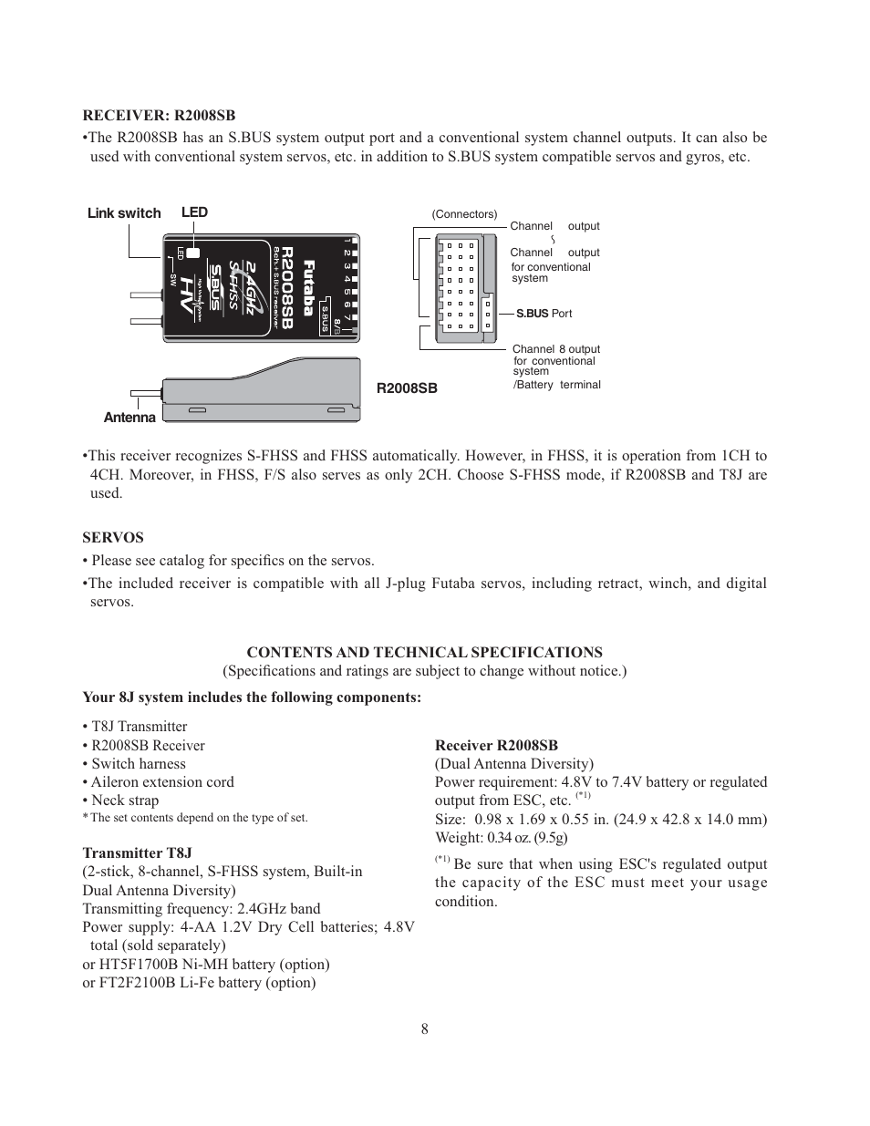 Futaba 8J User Manual | Page 9 / 93