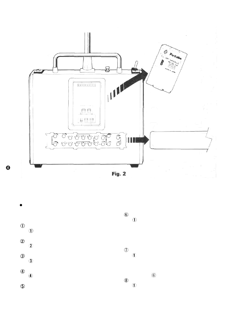 Purpose of switches and trimmers in fig. 2 | Futaba 8JN User Manual | Page 6 / 16