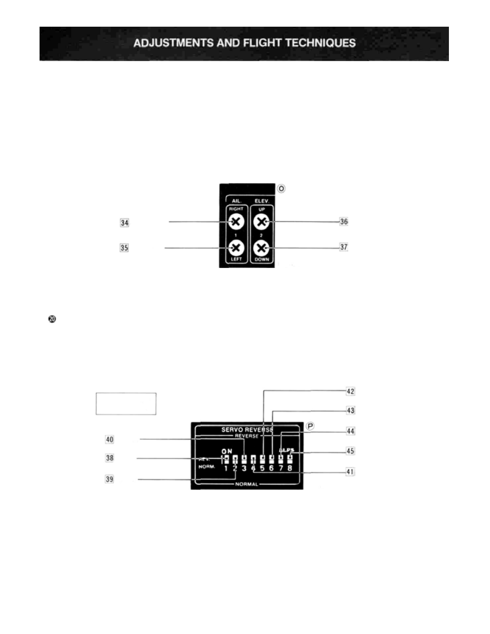 2nd atv (conventional), Servo reversing switches | Futaba 8SGAP User Manual | Page 22 / 38