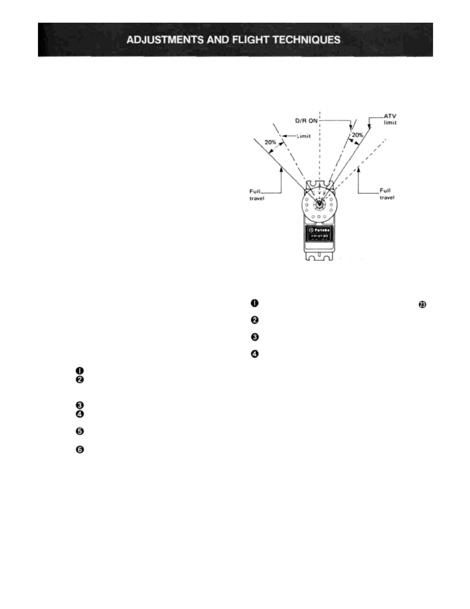 Suggestions on atv, d/r, and vtr | Futaba 8SGAP User Manual | Page 25 / 38