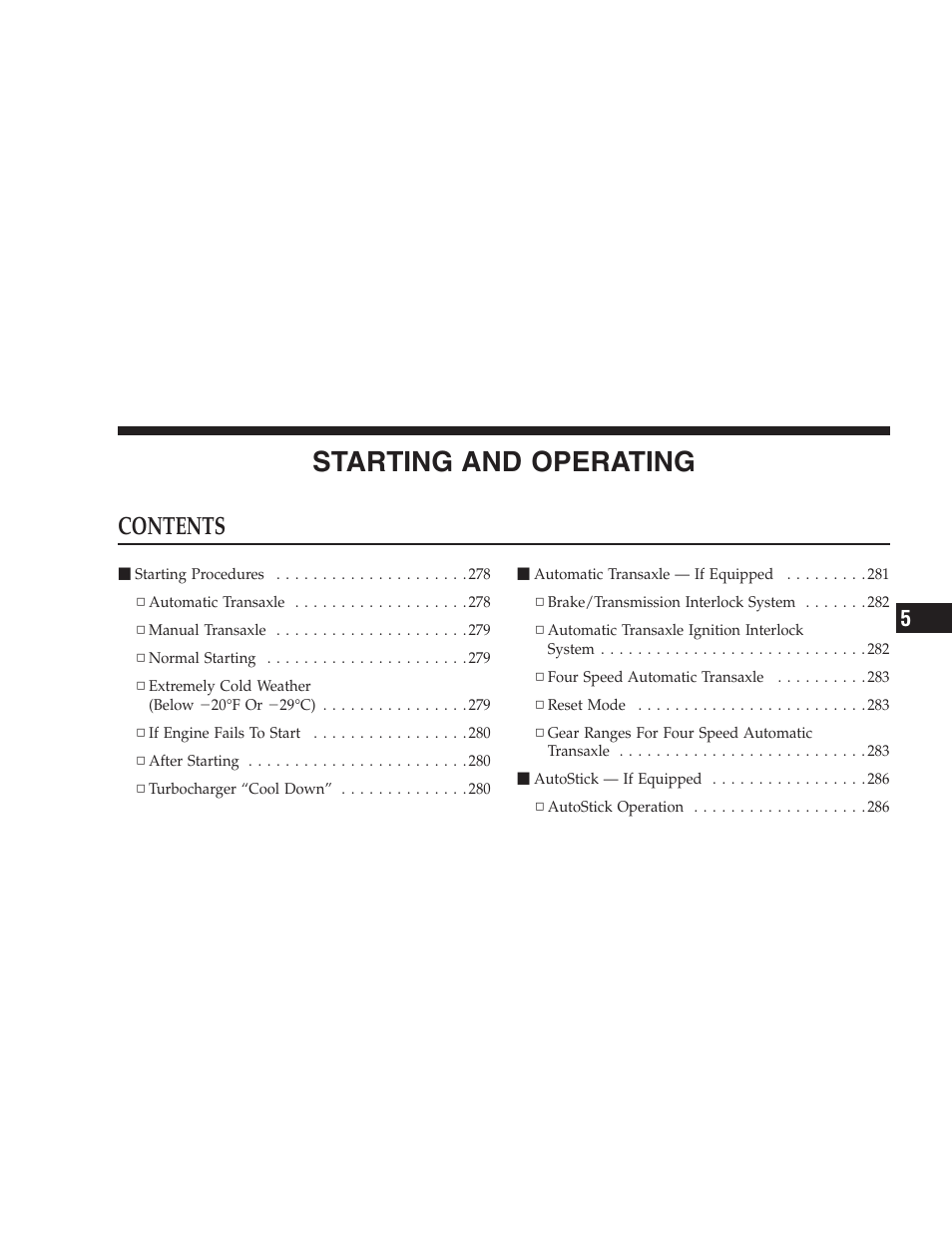 Chrysler 2007 PT Cruiser Convertible User Manual | Page 275 / 458