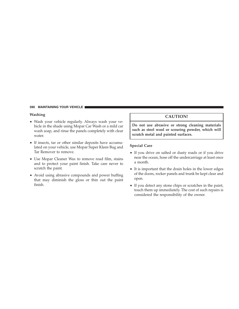 Chrysler 2007 PT Cruiser Convertible User Manual | Page 390 / 458