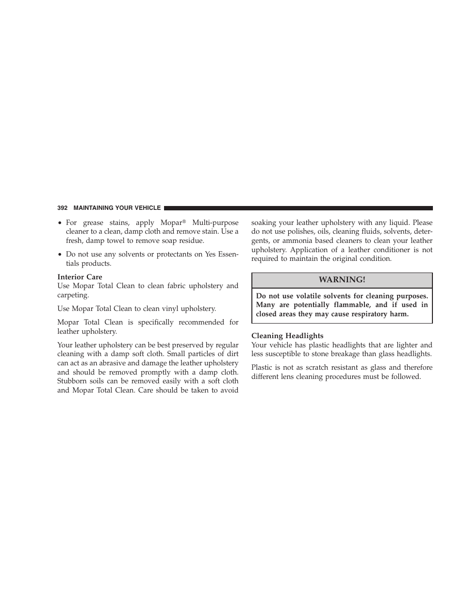 Chrysler 2007 PT Cruiser Convertible User Manual | Page 392 / 458