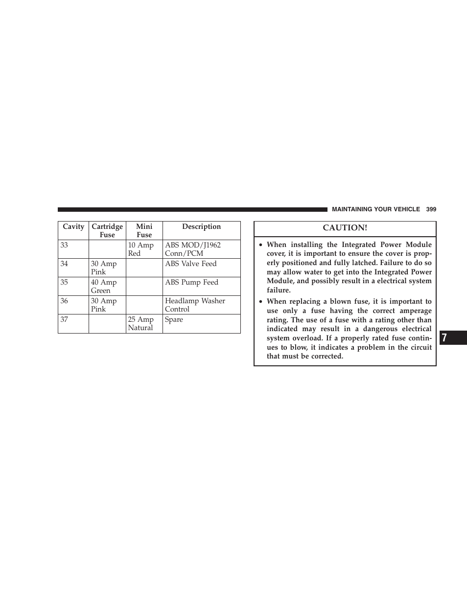 Chrysler 2007 PT Cruiser Convertible User Manual | Page 399 / 458