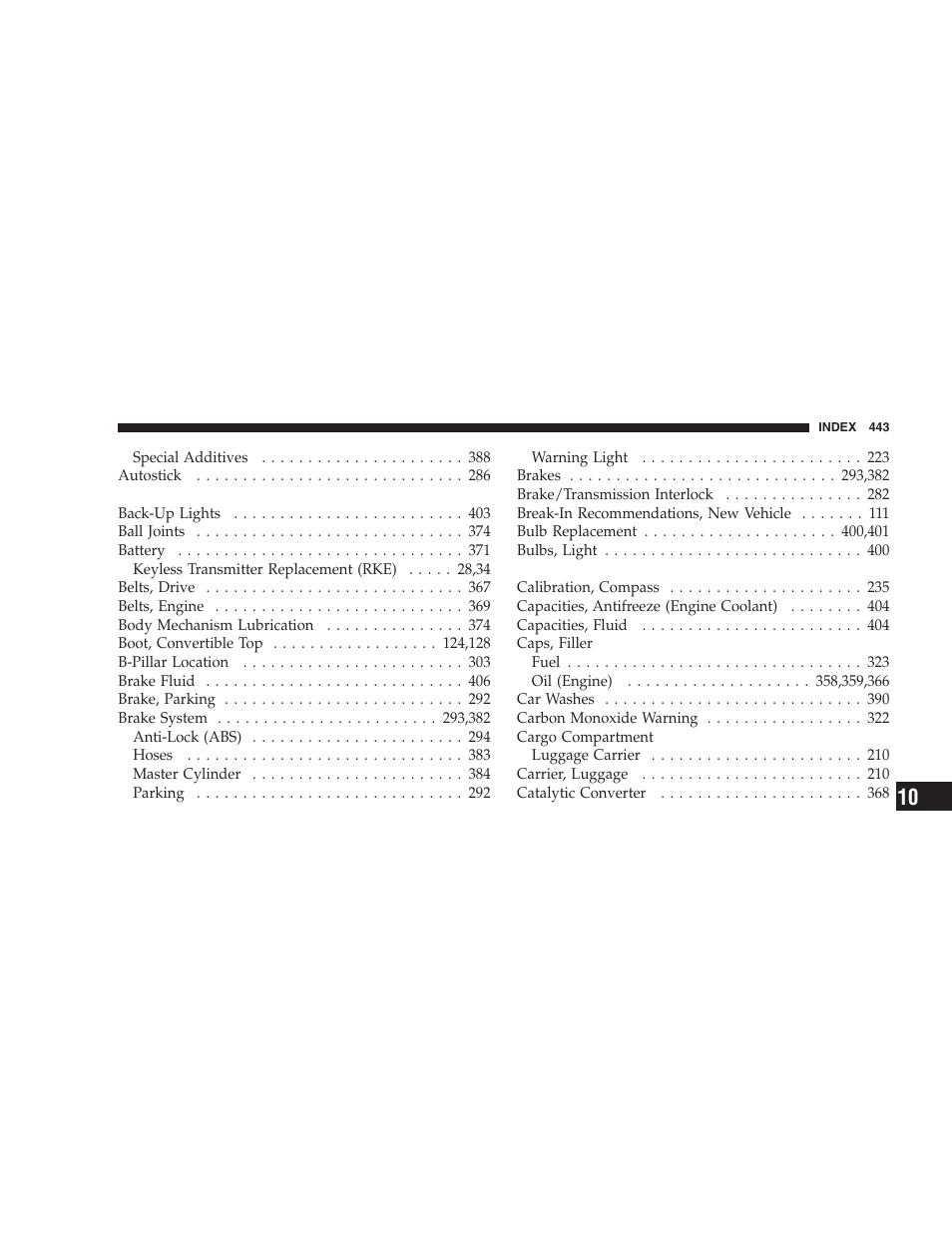 Chrysler 2007 PT Cruiser Convertible User Manual | Page 443 / 458