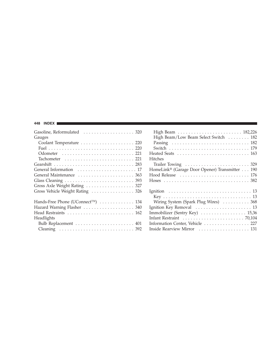 Chrysler 2007 PT Cruiser Convertible User Manual | Page 448 / 458