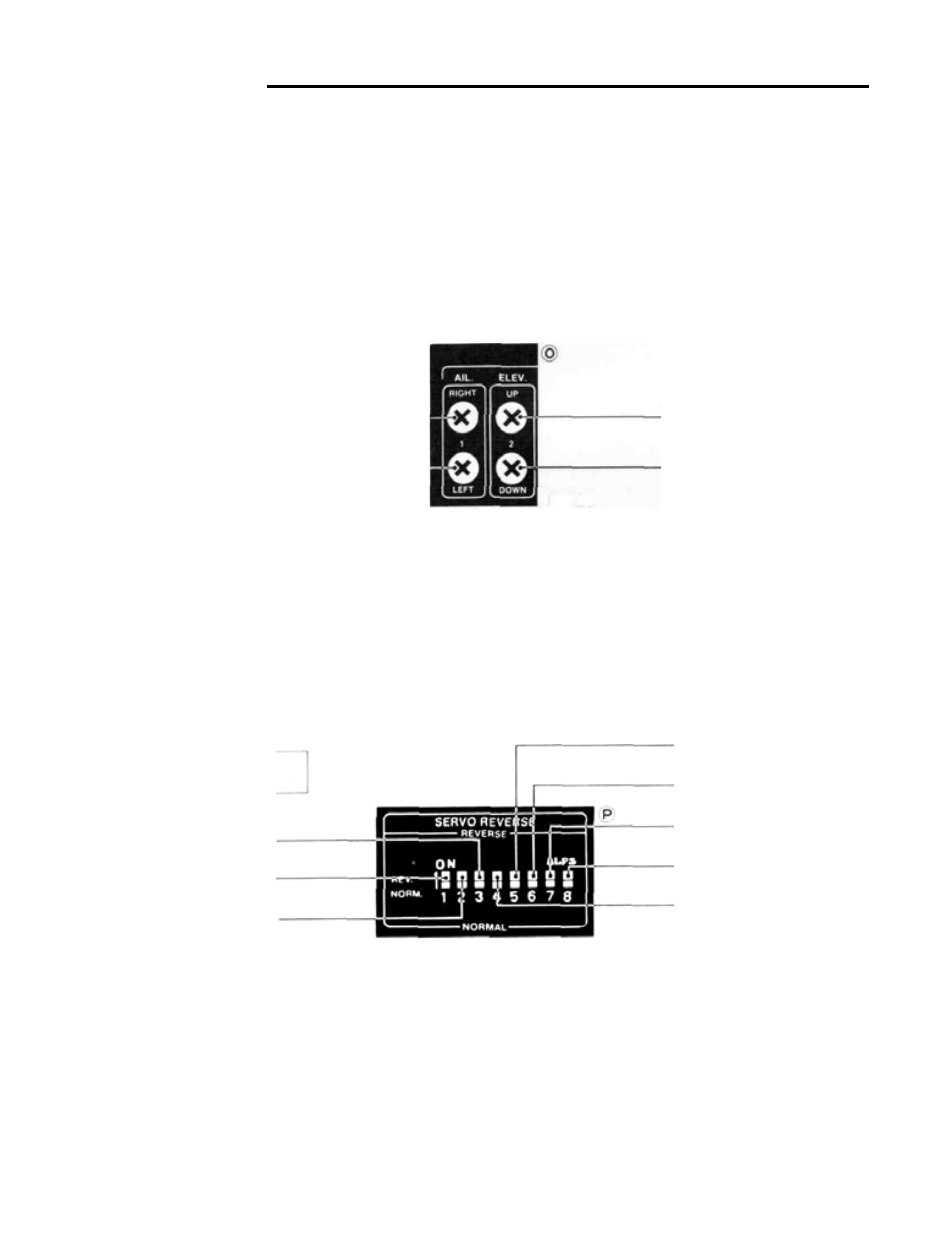 Adjustments and flight techniques, 2nd atv (conventional), Servo reversing switches | Futaba 8SSAP User Manual | Page 21 / 44