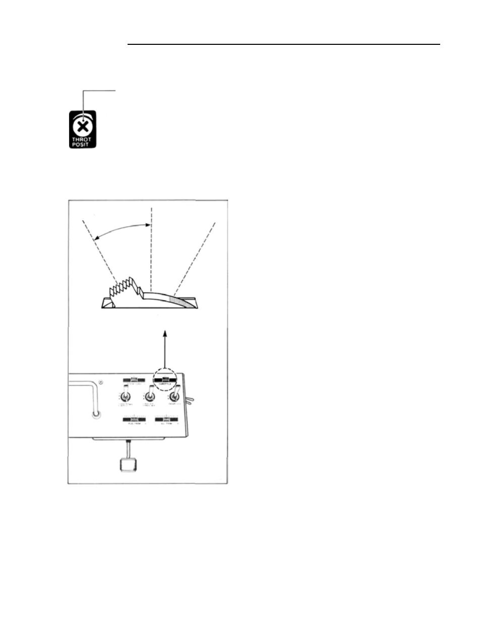 Throttle position trimmer, Adjustments and flight | Futaba 8SSAP User Manual | Page 30 / 44