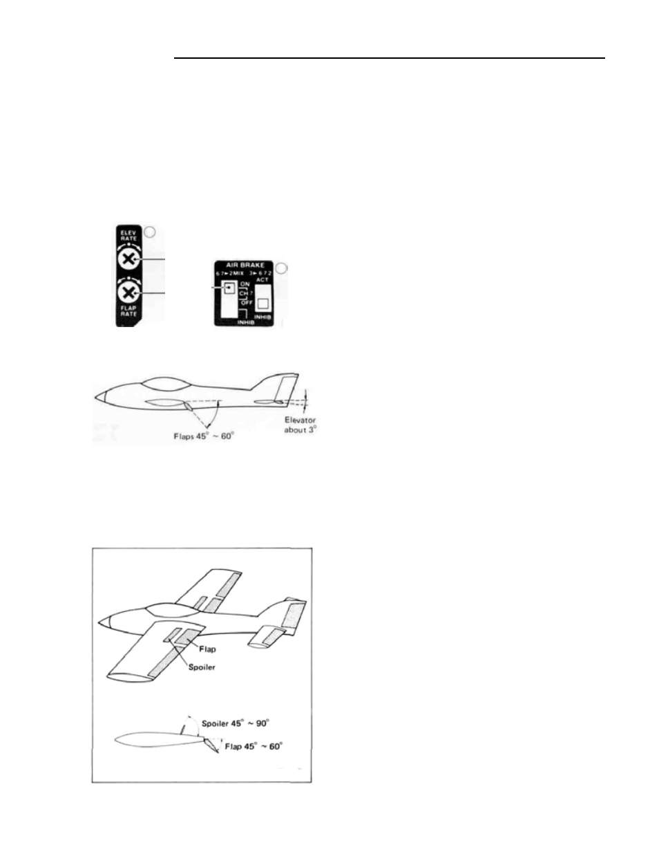 Aircraft with flaps and spoilers (airbrake), Adjustments and flight techniques | Futaba 8SSAP User Manual | Page 32 / 44