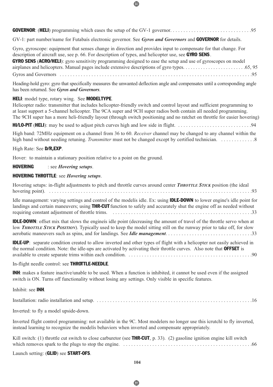 Futaba 9CPS User Manual | Page 104 / 109
