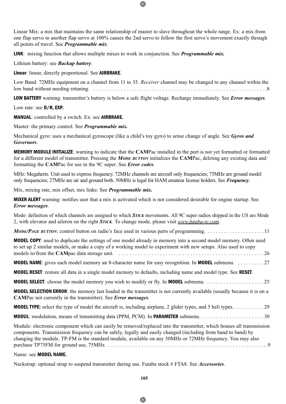 Futaba 9CPS User Manual | Page 105 / 109