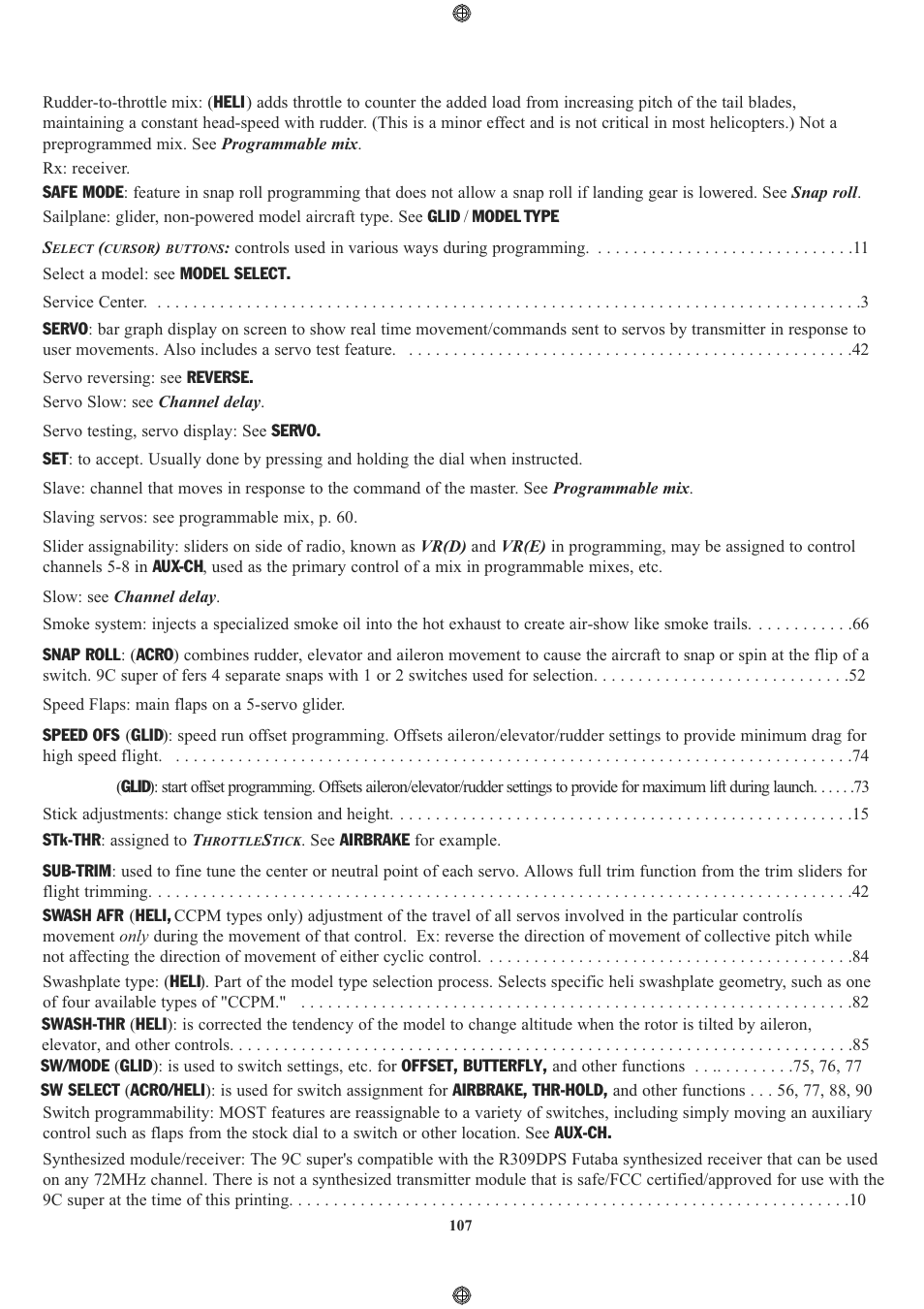 Futaba 9CPS User Manual | Page 107 / 109