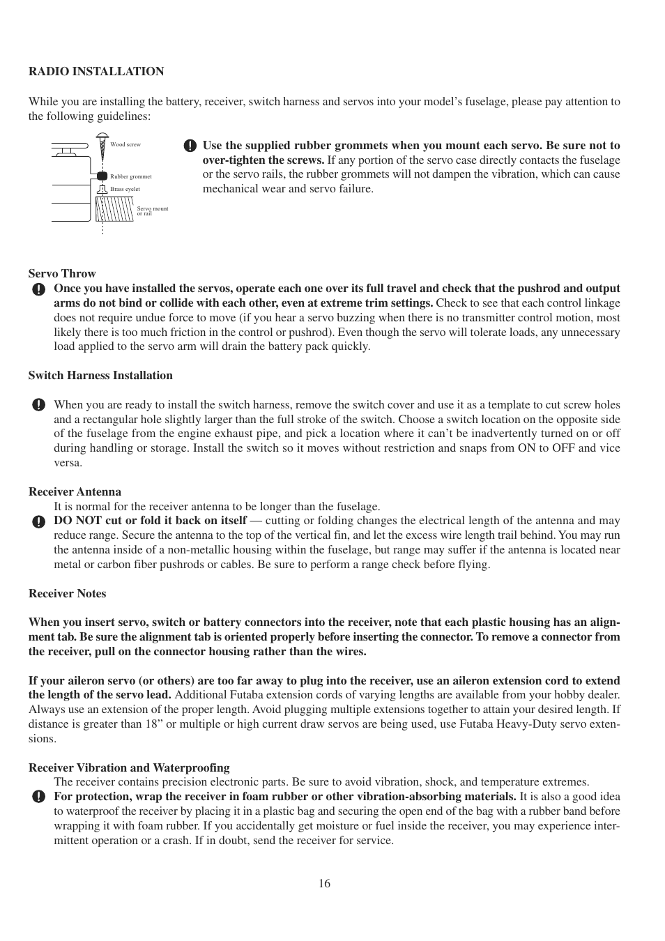 Futaba 9CPS User Manual | Page 16 / 109