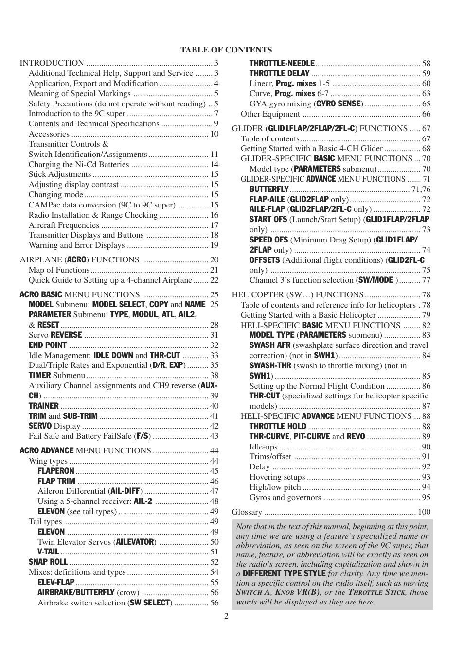 Futaba 9CPS User Manual | Page 2 / 109