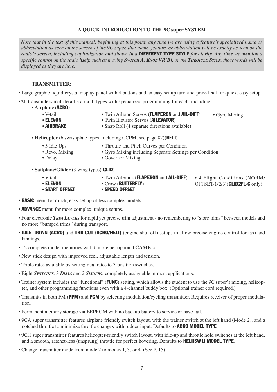 Futaba 9CPS User Manual | Page 7 / 109