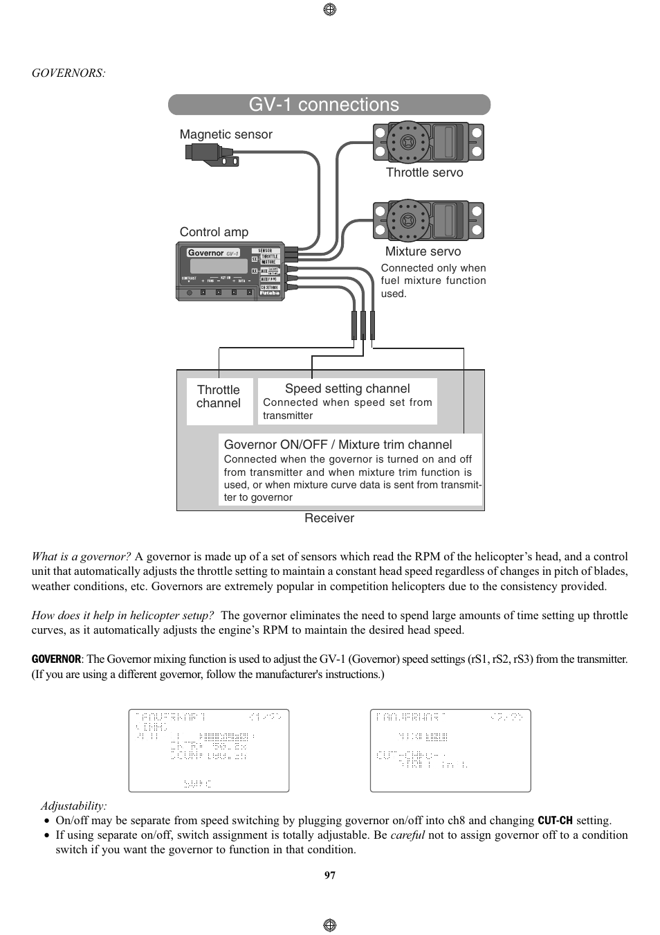 Gv-1 connections | Futaba 9CPS User Manual | Page 97 / 109