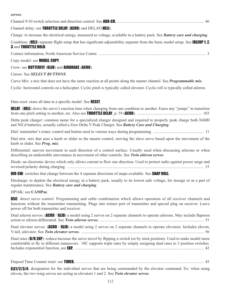 Futaba 10C 2.4GHz User Manual | Page 112 / 119